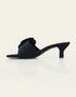 Rosavia heel slides – black with silver floral embellishment